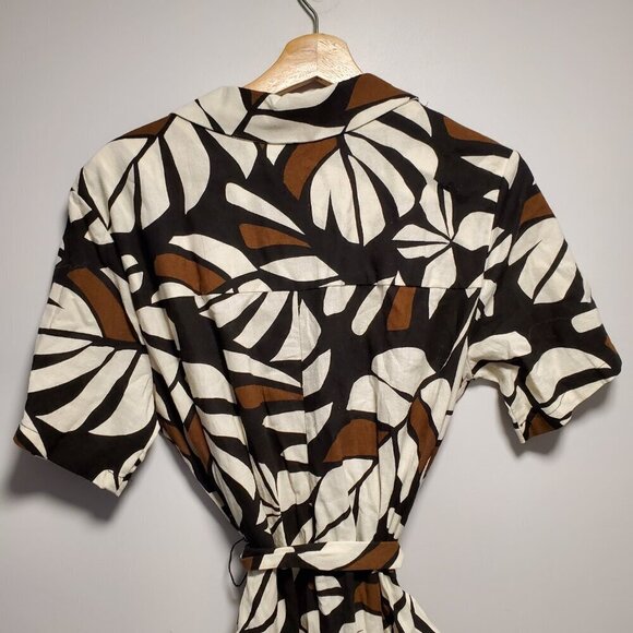 Tabitha Brown x Target Botanical Print Tie Front Short Sleeve Jumpsuit Medium - Picture 6 of 6